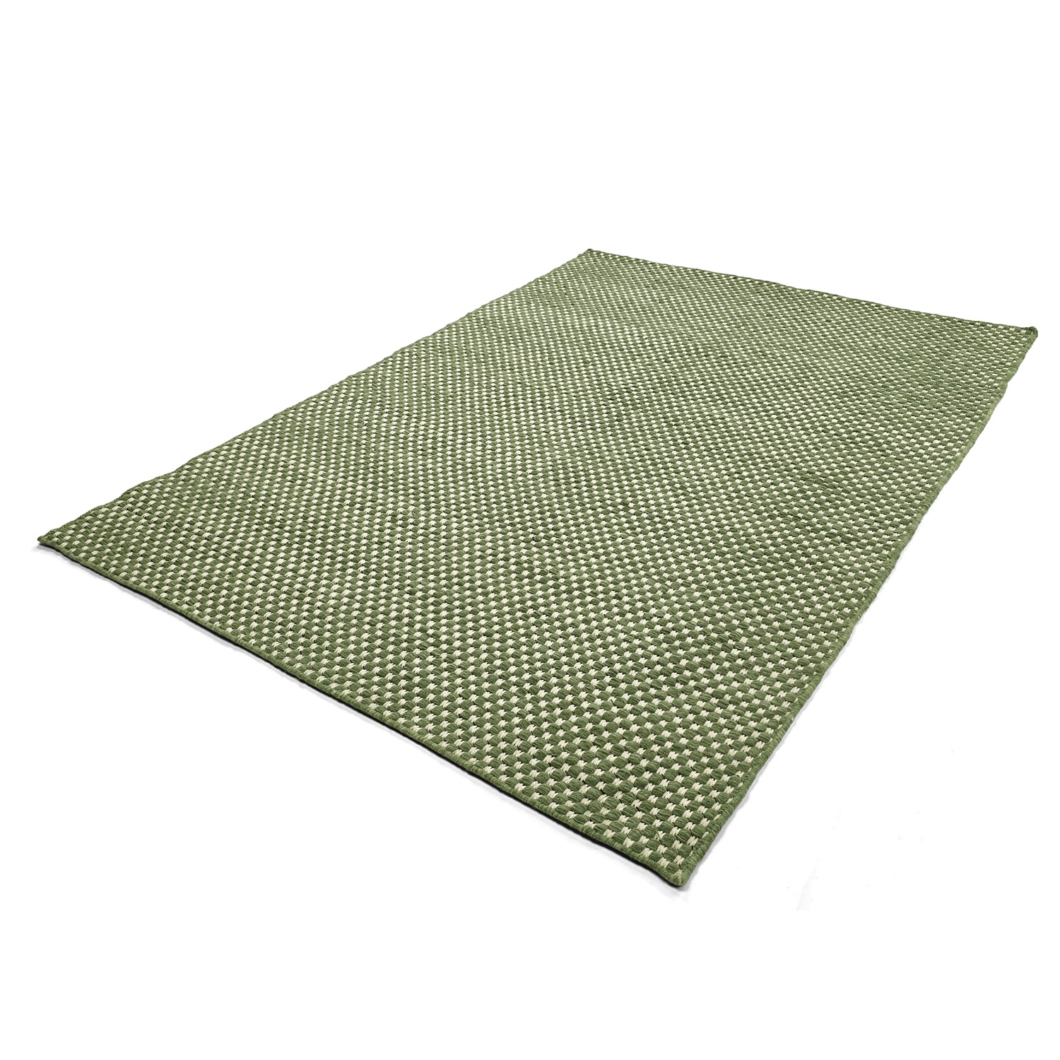 Tapis en laine ' Ovelia ' - Vert et blanc