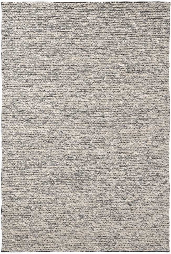 Tapis en laine tressée « Talvia » - Gris foncé
