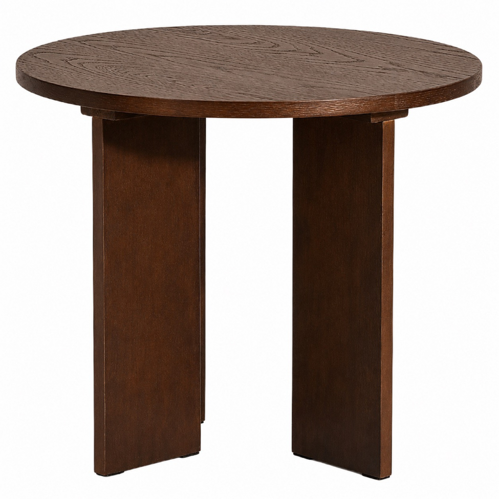 Table basse 'Cr&eacute;me' Ronde 55 cm - Noyer