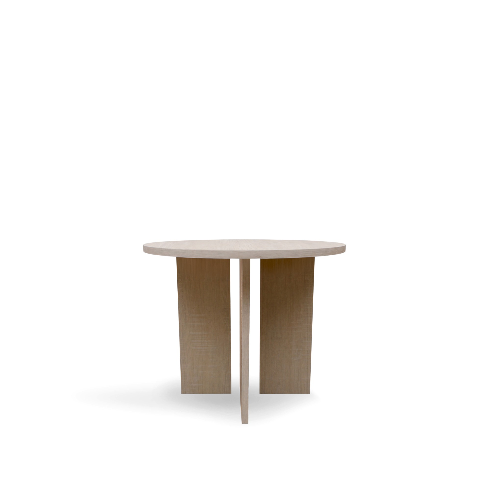 Table basse 'Cr&eacute;me' Ronde 55 cm - Pigment blanc