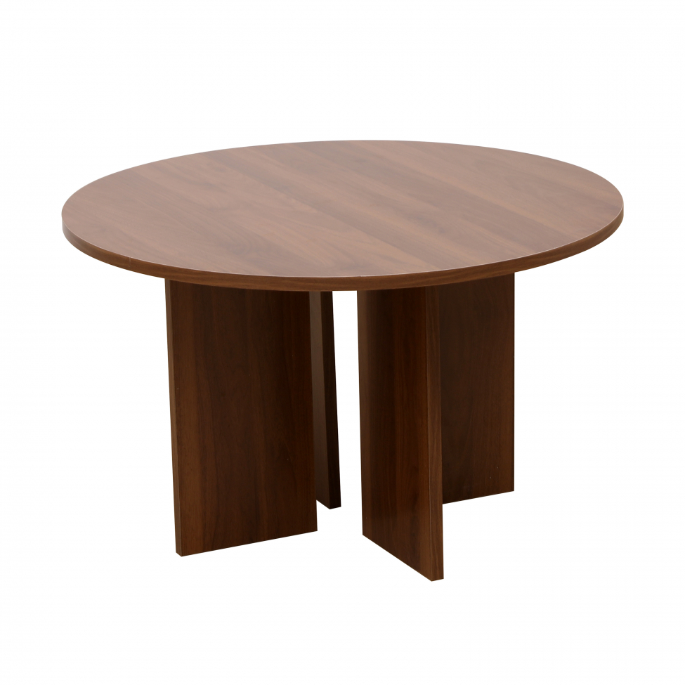 Table basse 'Créme' Ronde 75 cm - Noyer