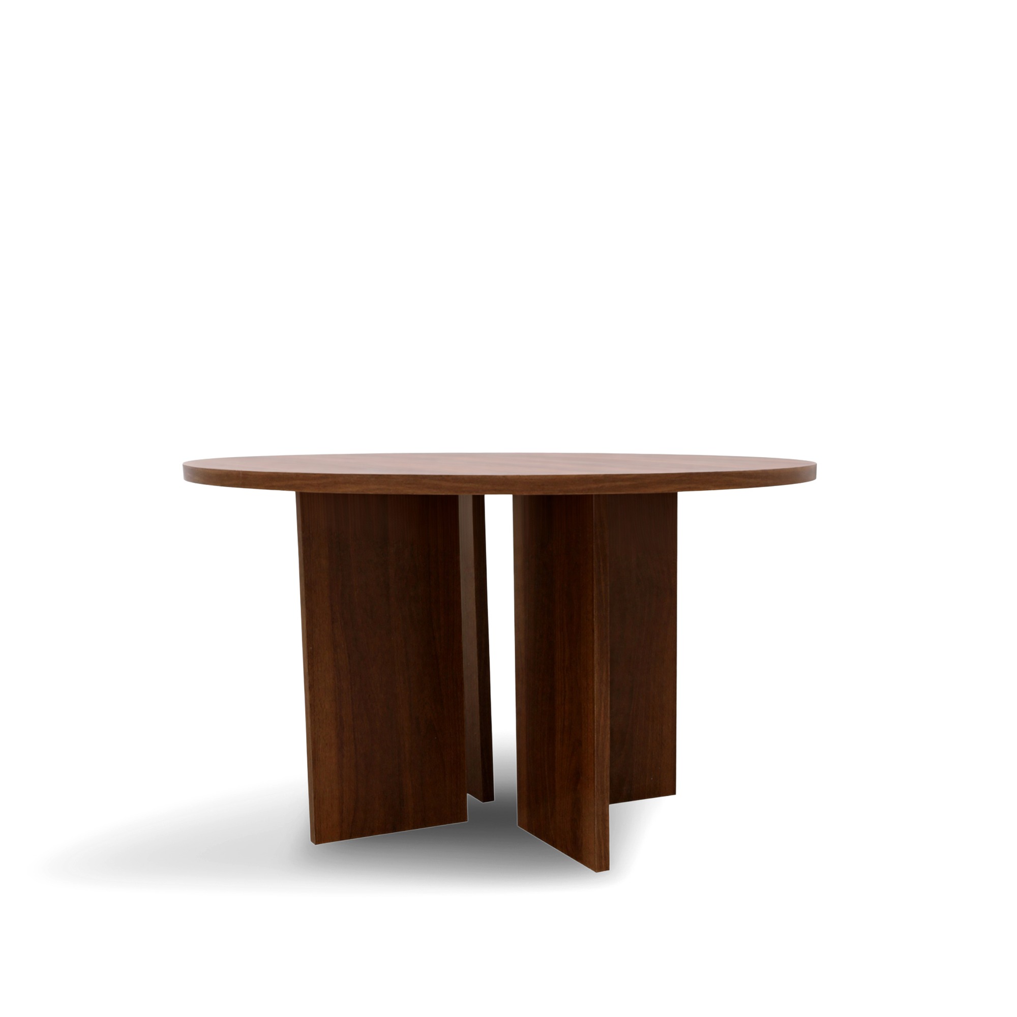 Table basse 'Créme' Ronde 75 cm - Noyer