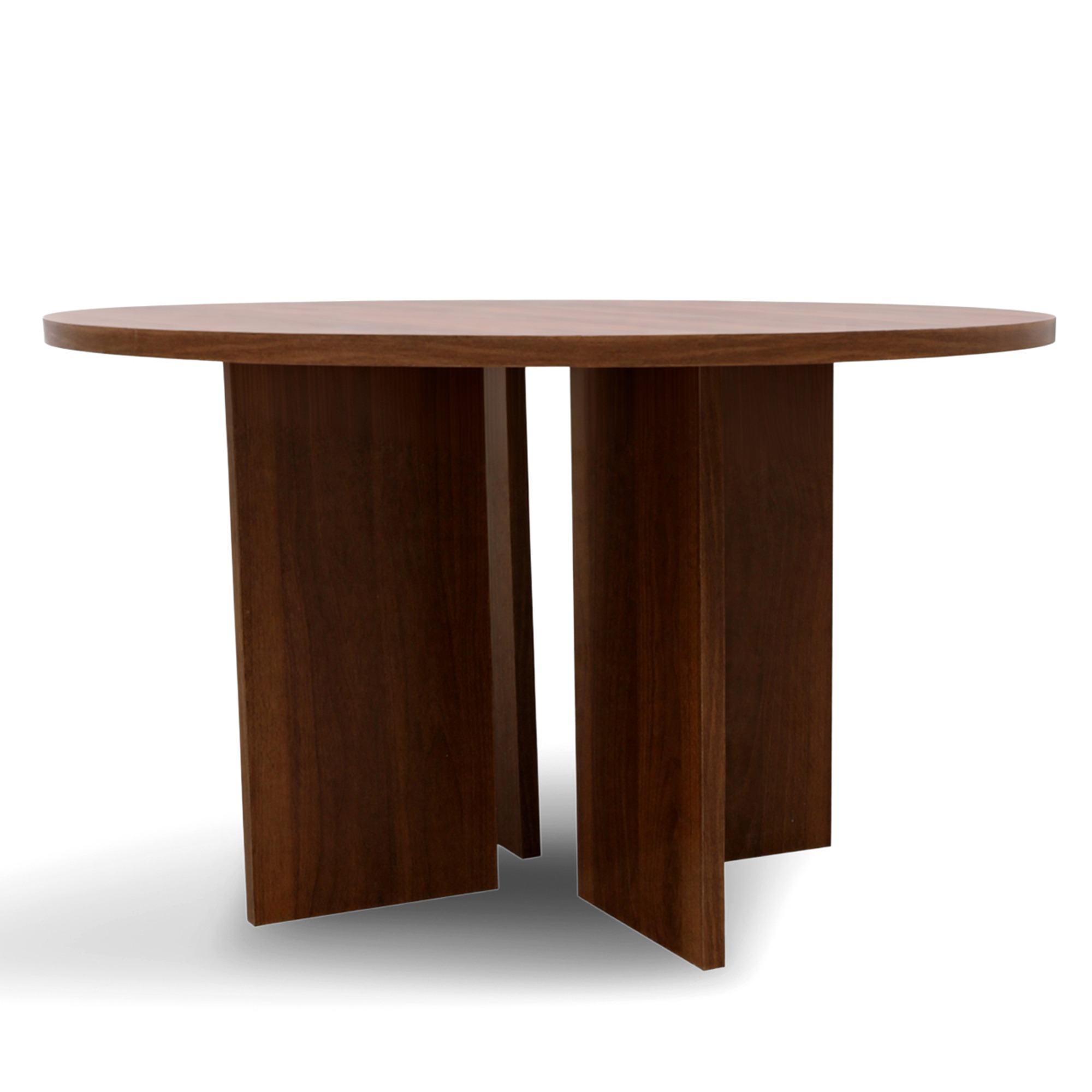 Table basse 'Créme' Ronde 75 cm - Noyer