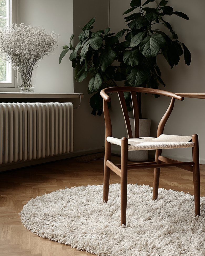 Chaise 'Alta' - Noyer/Beige