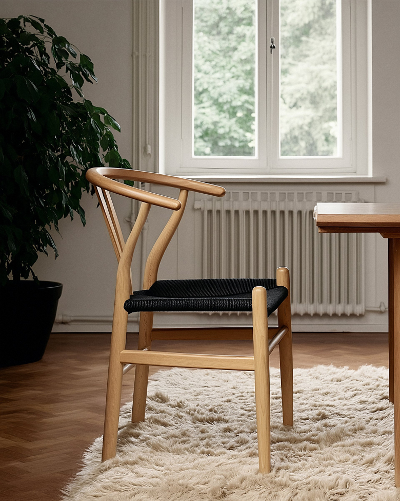 Chaise 'Alta' - Naturel/Noir