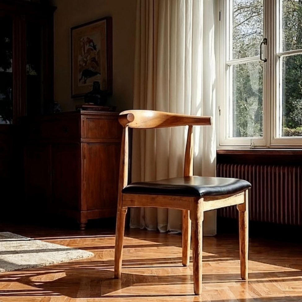 Chaise 'Fager' - Naturel/Noir