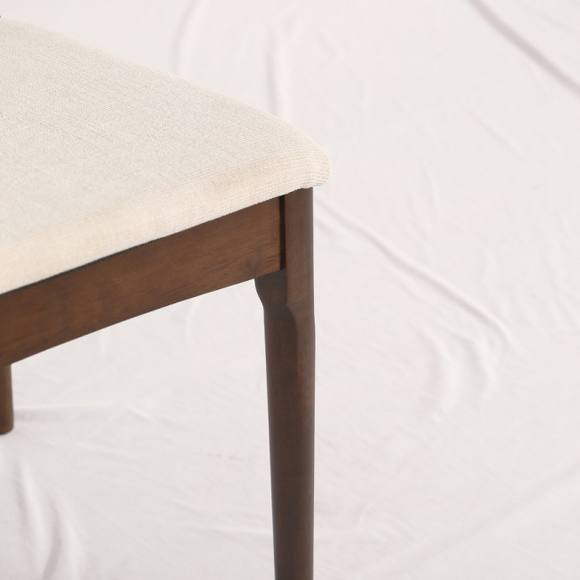 Chaise 'Fager' - Noyer/Beige