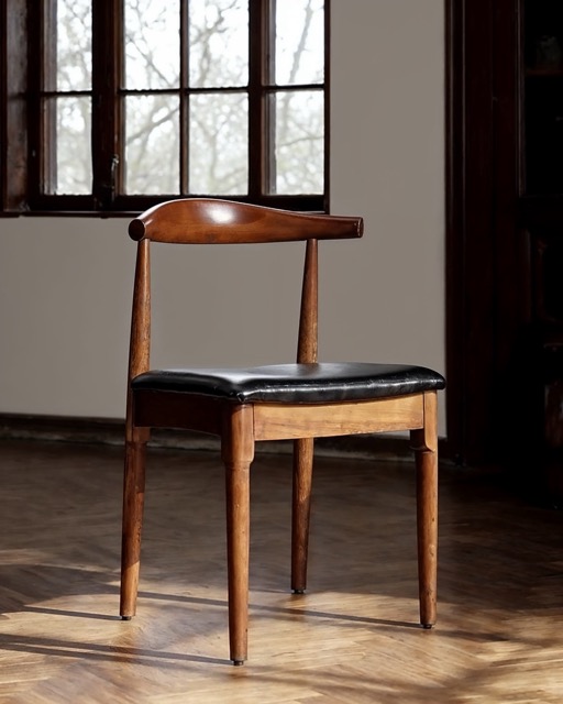 Chaise 'Fager' - Noyer/Noir