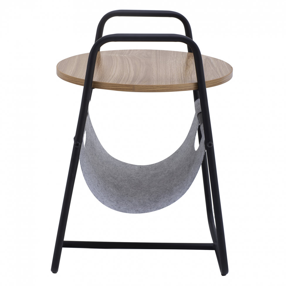 Table d'appoint 'Tidningsställ' - Noir/Bois