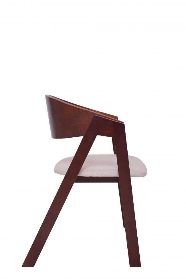 Chaise 'Voss' - Noyer/Gris