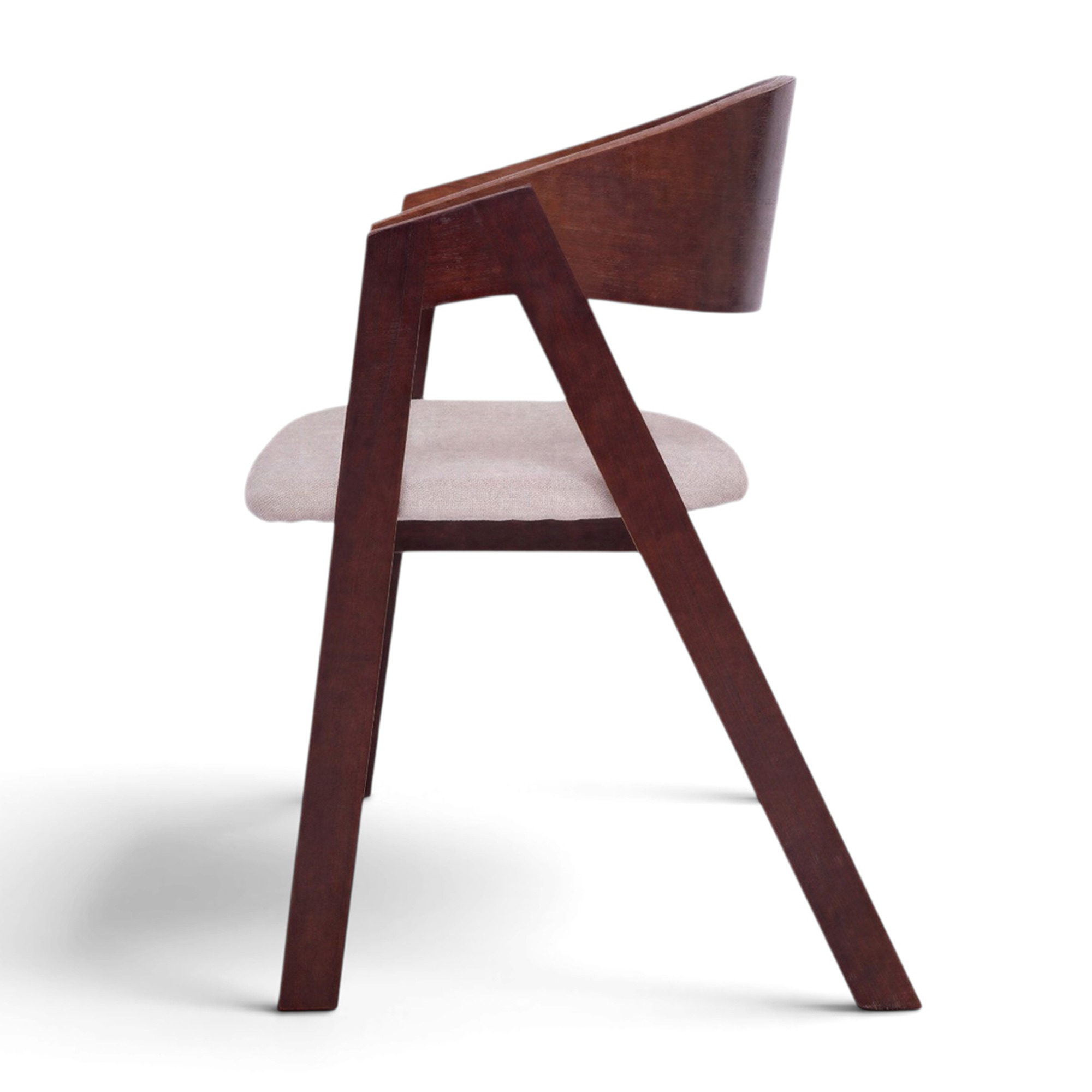 Chaise 'Voss' - Noyer/Gris