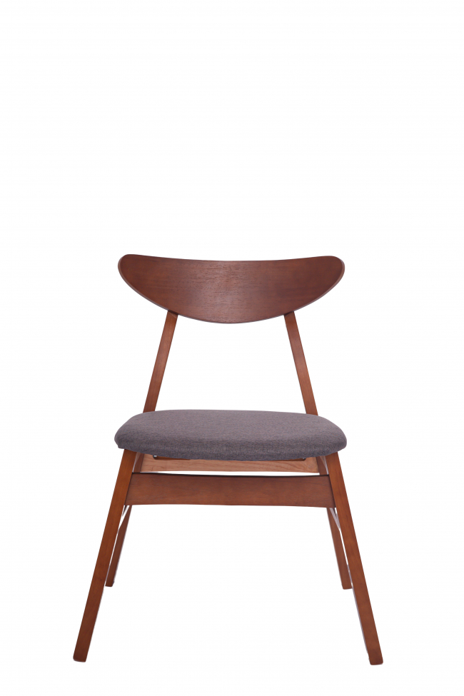 Chaise 'Asta' - Noyer/Gris foncé