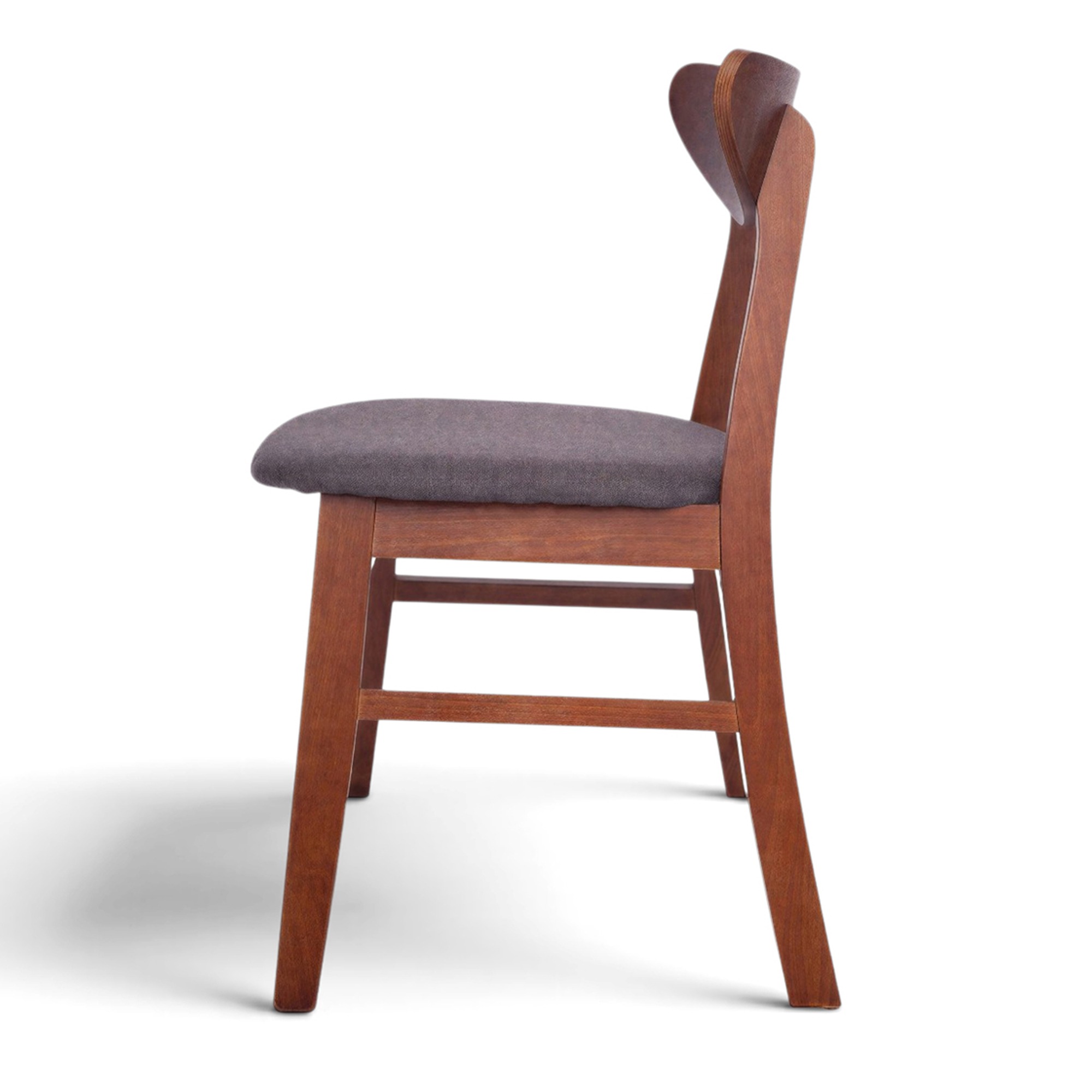 Chaise 'Asta' - Noyer/Gris foncé