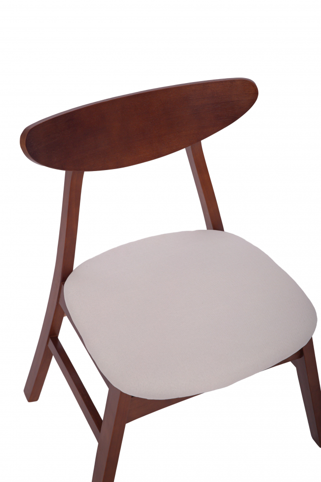 Chaise 'Asta' - Noyer/Blanc