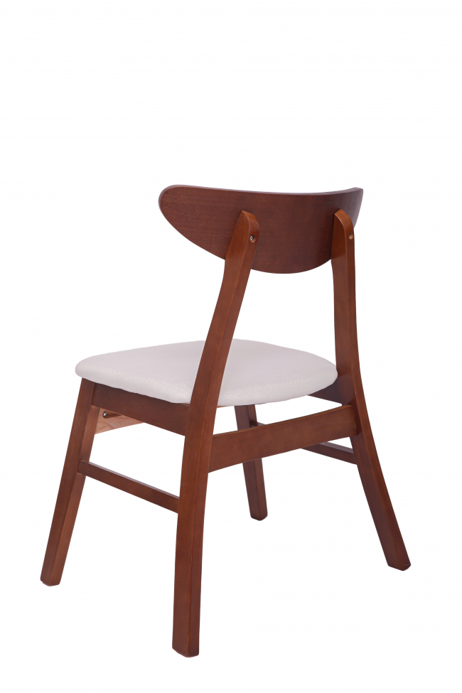 Chaise 'Asta' - Noyer/Blanc