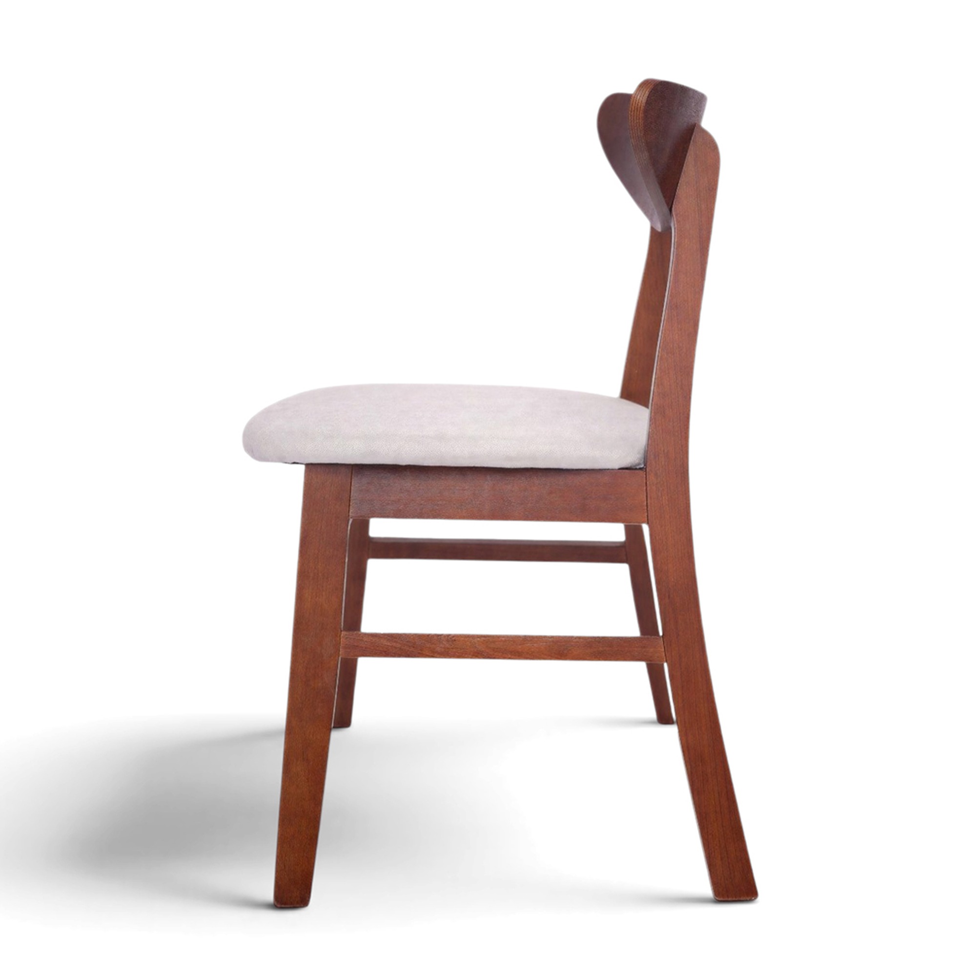 Chaise 'Asta' - Noyer/Blanc