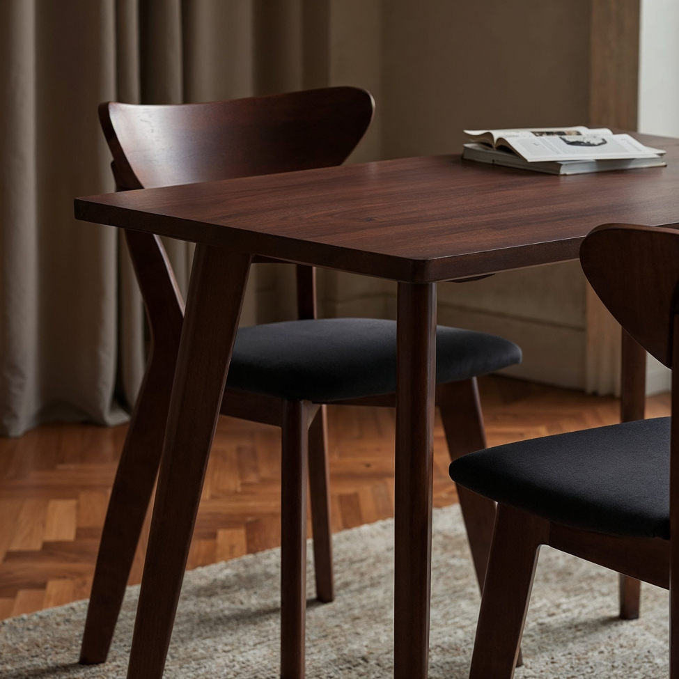 Chaise 'Sirdal' - Noyer/Gris foncé