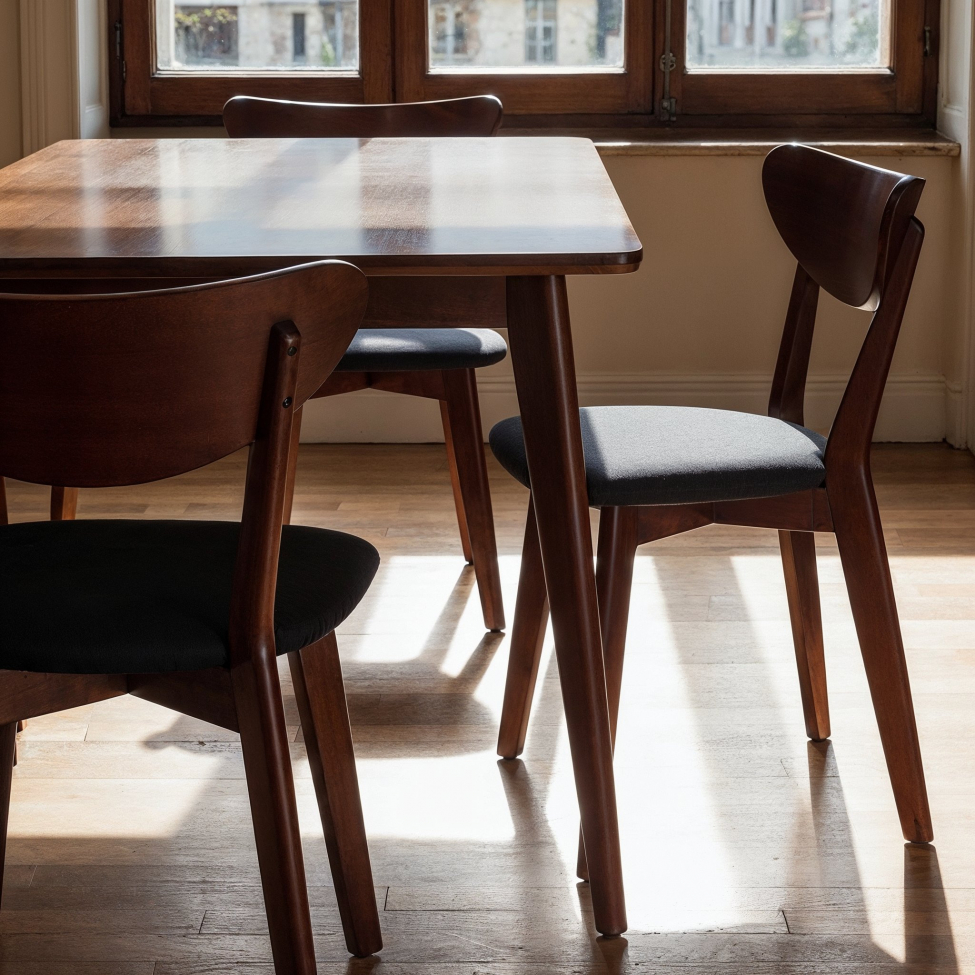 Chaise 'Sirdal' - Noyer/Gris foncé