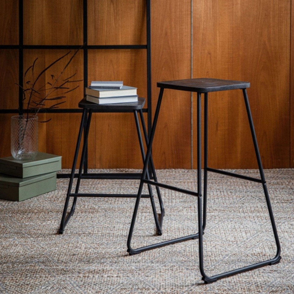 Tabouret 'Bor&aring;s' - Brun/Noir