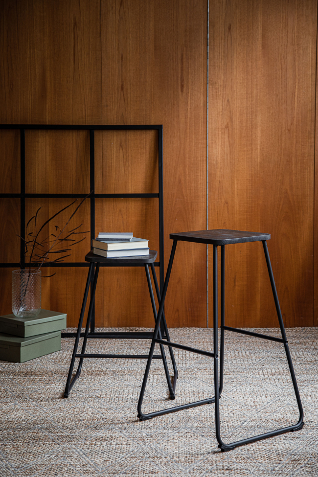 Tabouret 'Borås' - Brun/Noir