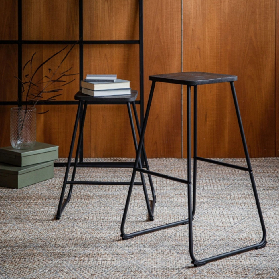 Tabouret 'Bor&aring;s' - Brun/Noir