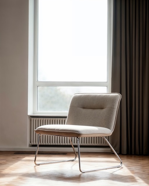 Fauteuil 'Chelsea' - Gris/métal