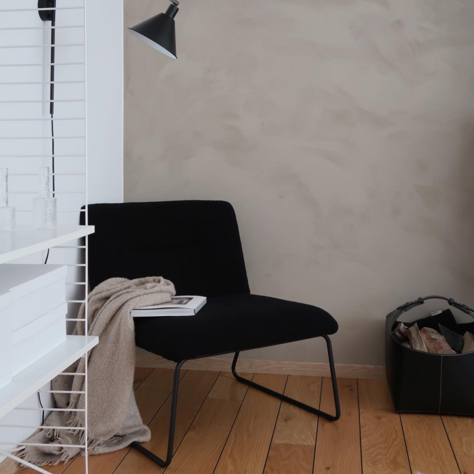 Fauteuil 'Chelsea' - Noir/Teddy