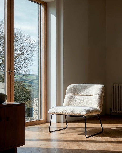 Fauteuil 'Chelsea' - Blanc/Teddy