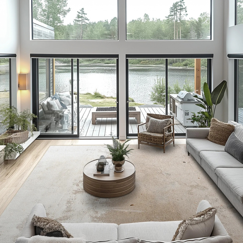 Tapis Wilton 'Bornos' 160x230cm - Gris/Beige