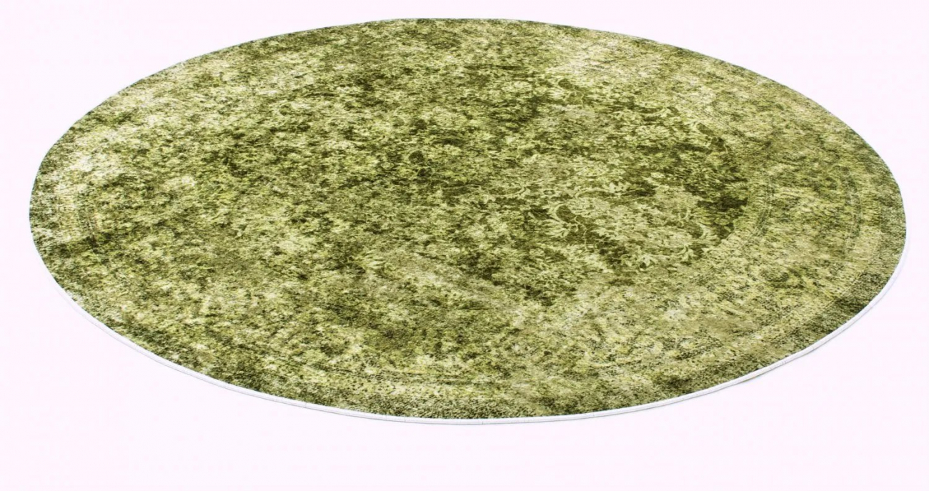 Tapis rond 'Denizli' 120cm - Vert