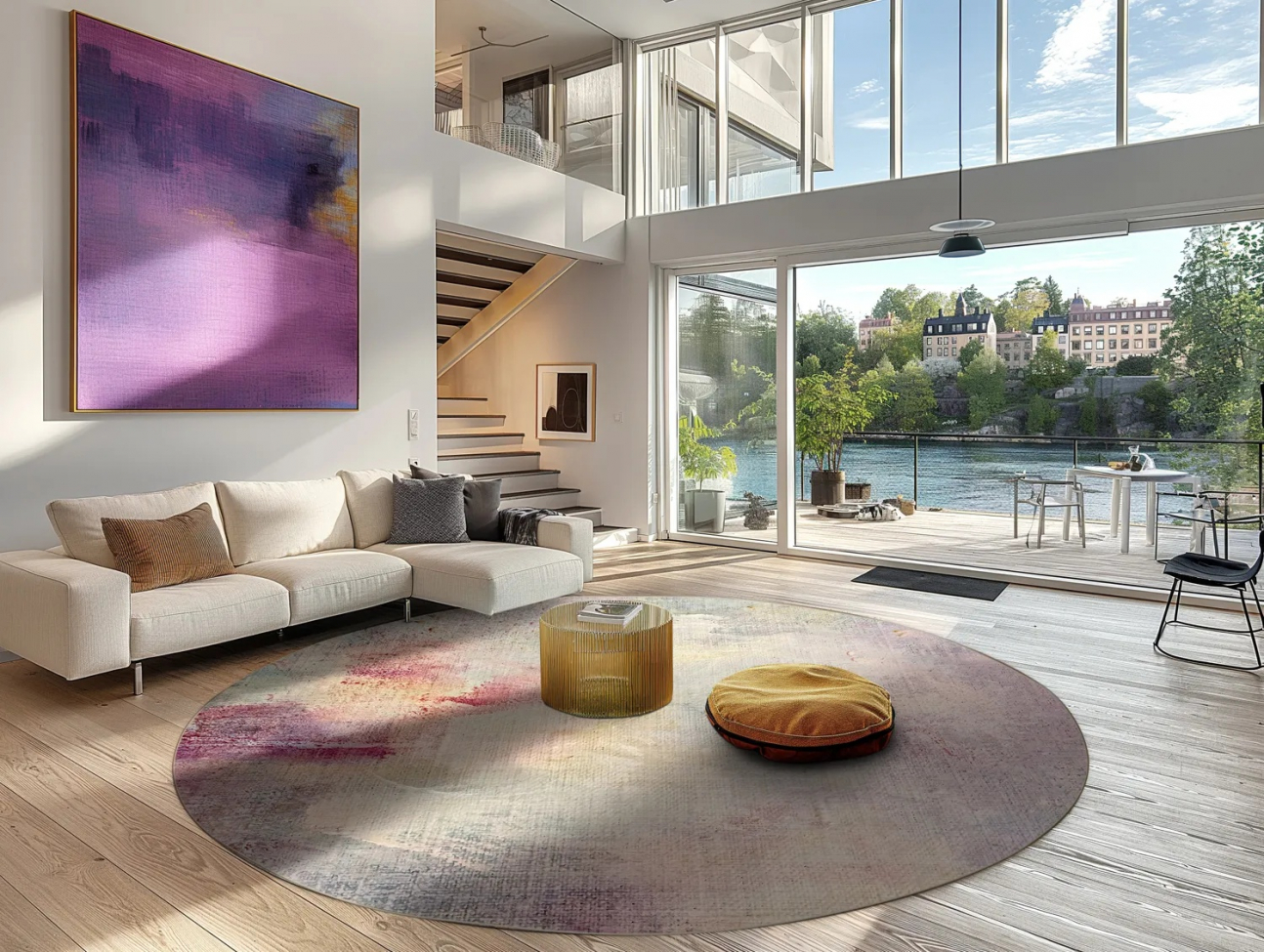 Tapis rond 'Mogoro' 120cm - Multi