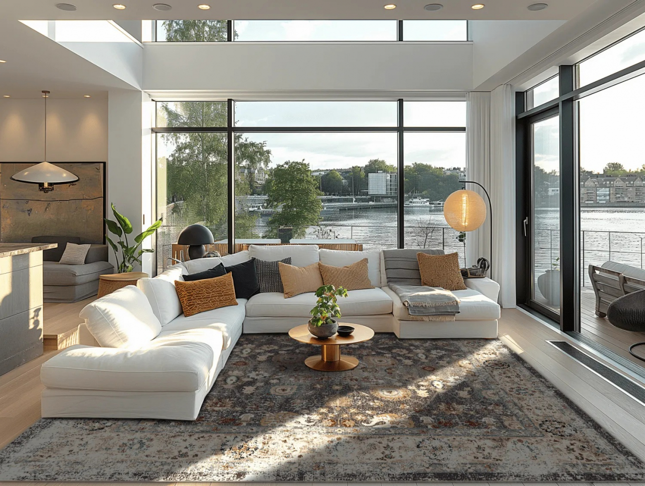 Tapis Wilton 'Bouhjar' 130x190cm - Gris/Multi