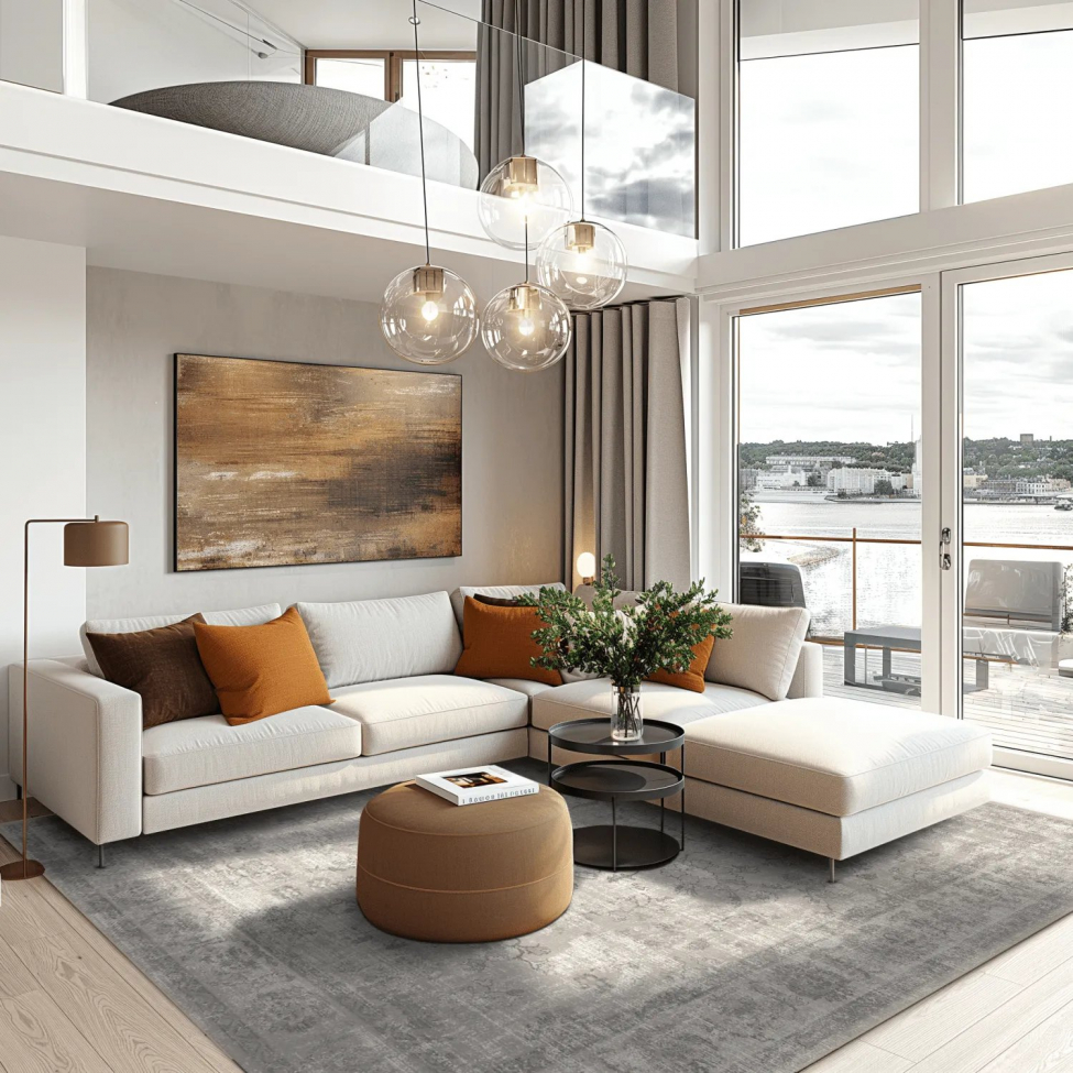 Tapis rond 'Gombalia' 200cm - Gris