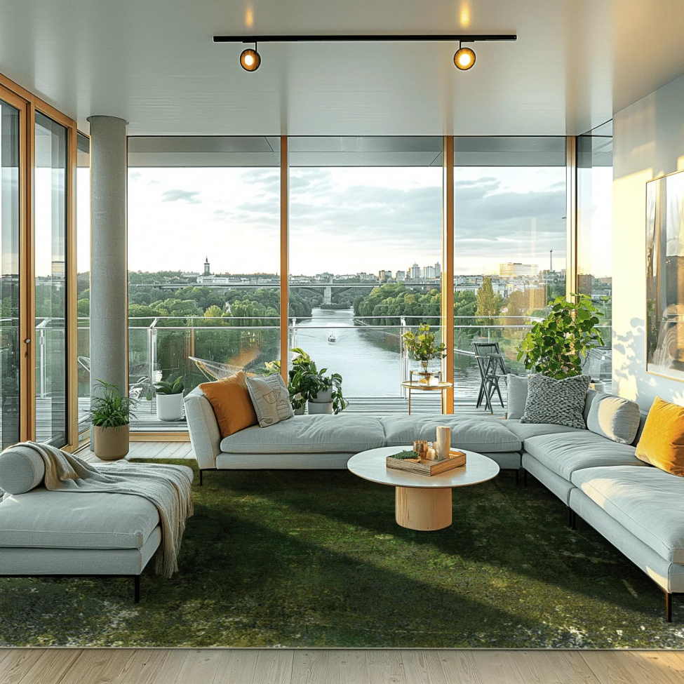 Tapis Wilton 'Estrada' 240x340cm - Vert