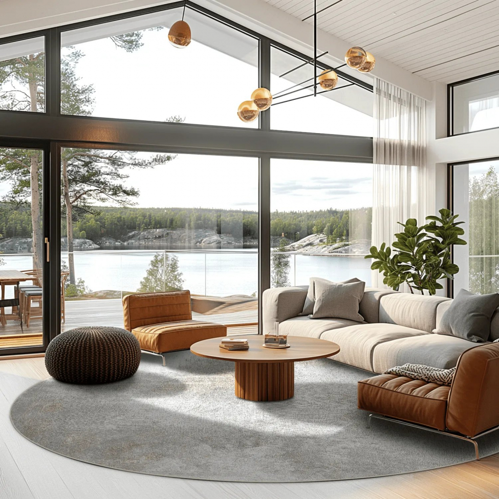 Tapis rond 'Malaga' 200cm - Beige