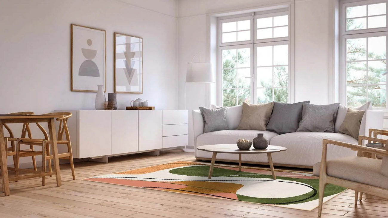 Tapis Wilton 'Cressida' 240x340cm - Vert/Multi