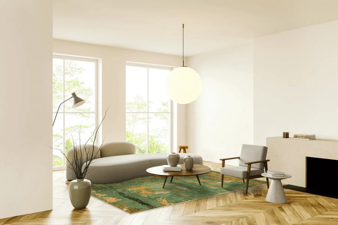 Tapis Wilton 'Domont' 130x190cm - Vert