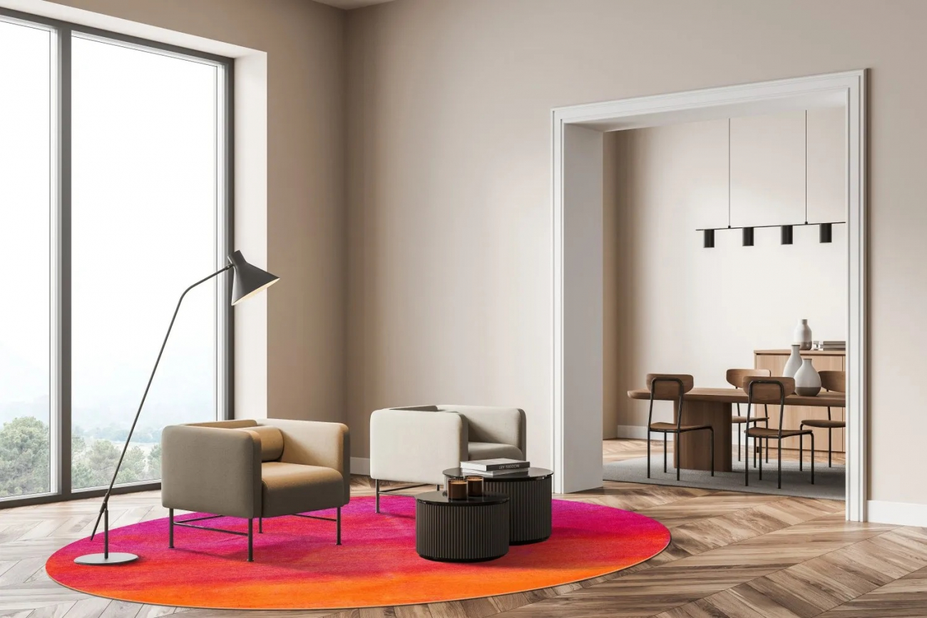 Tapis rond 'Moura' 120cm - Multi