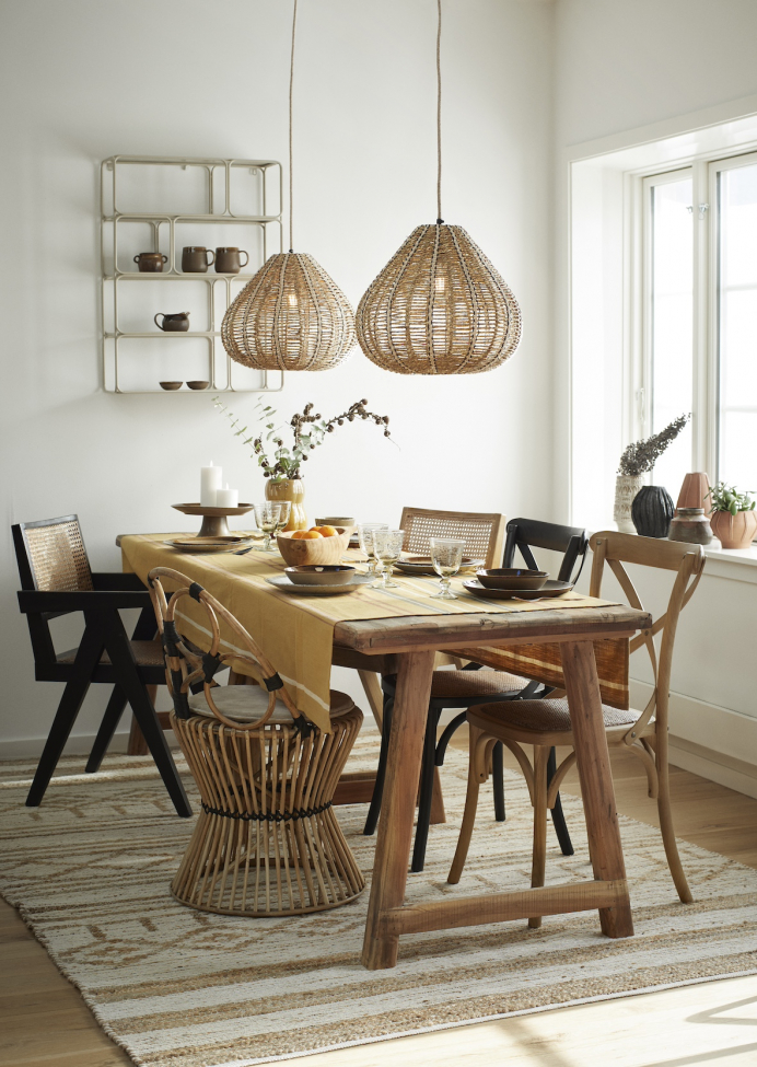 Chaise 'Rattan' - Noir