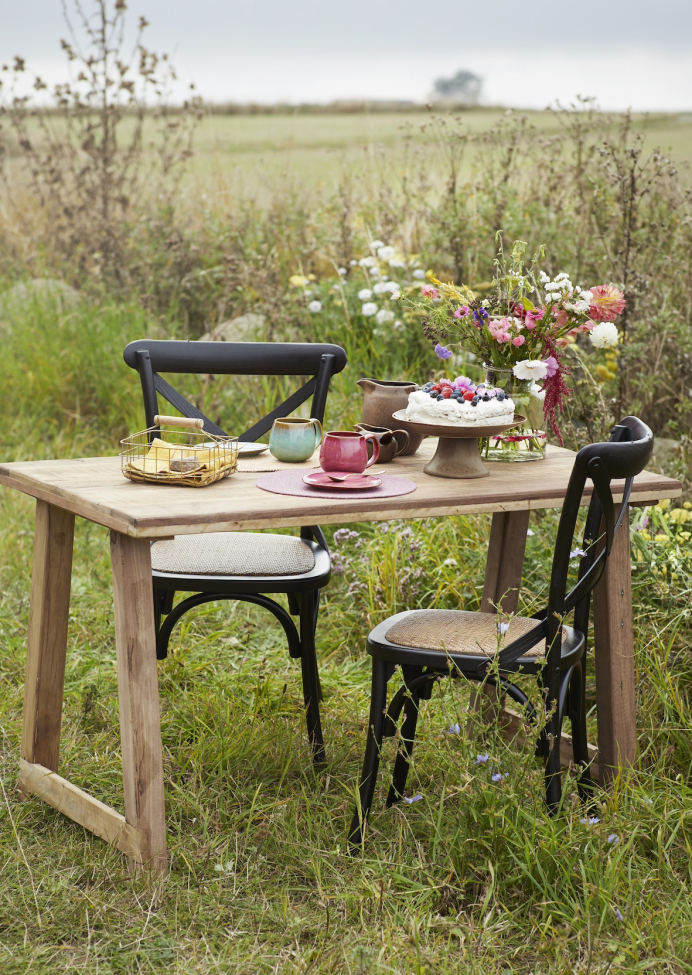 Chaise 'Rattan' - Noir