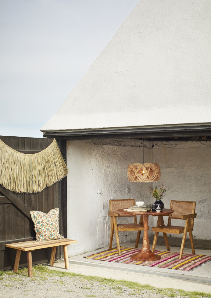 Chaise 'Wooden rattan' - Naturel