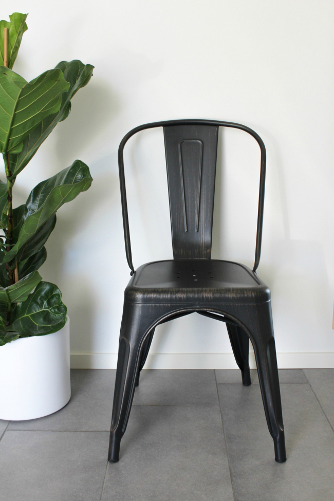 Chaise 'Montmartre' - Noir/Patine