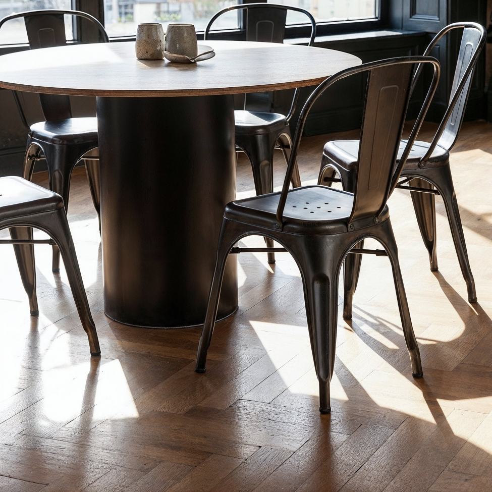 Chaise 'Montmartre' - Noir/Patine