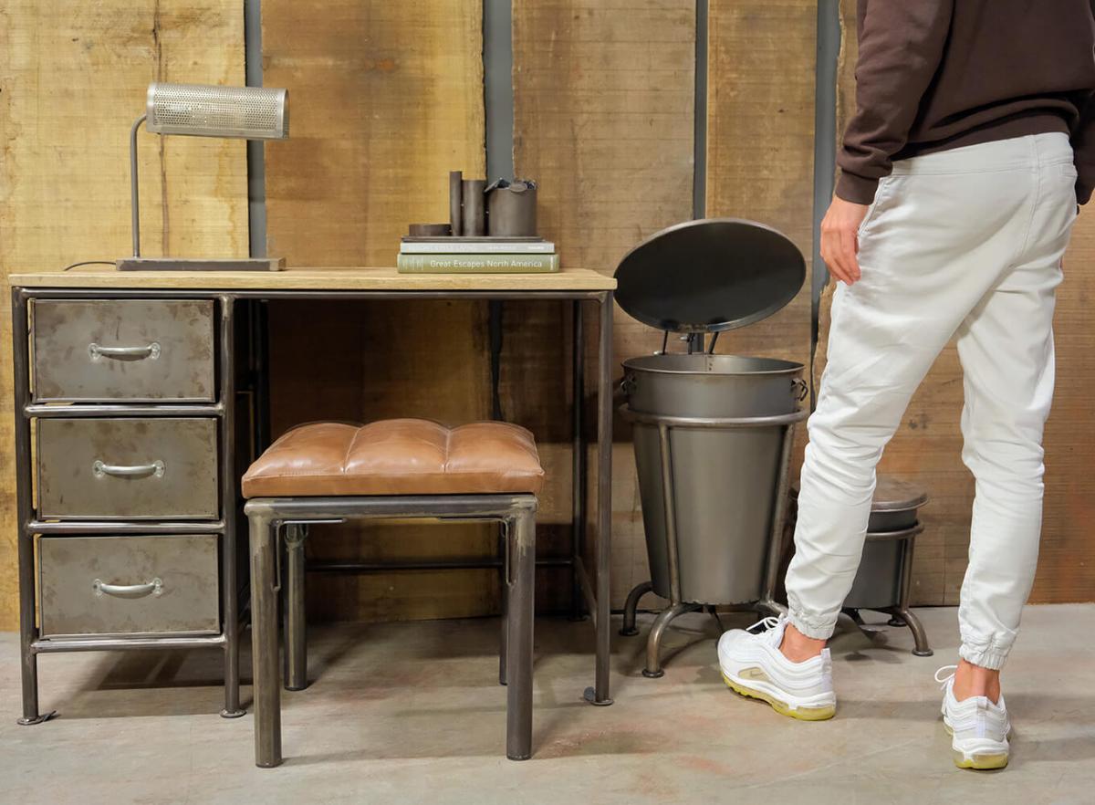 Bureau Vintage 'Thomas' - Fer/Bois