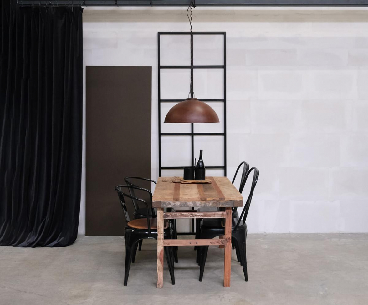 Lampe d'usine vintage 'Thormann' - Fini rouillé