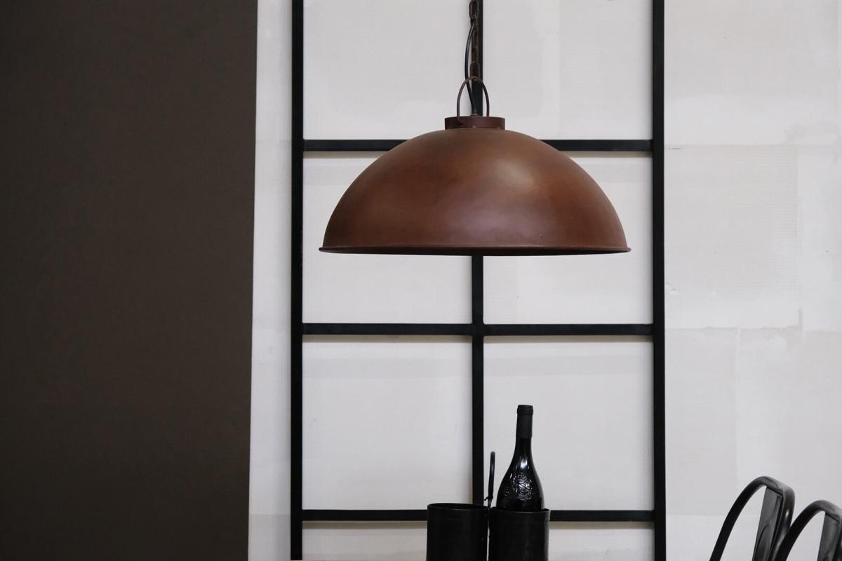 Lampe d'usine vintage 'Thormann' - Fini rouillé