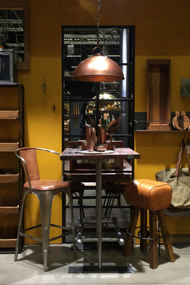 Lampe d'usine vintage 'Thormann' - Cuivre