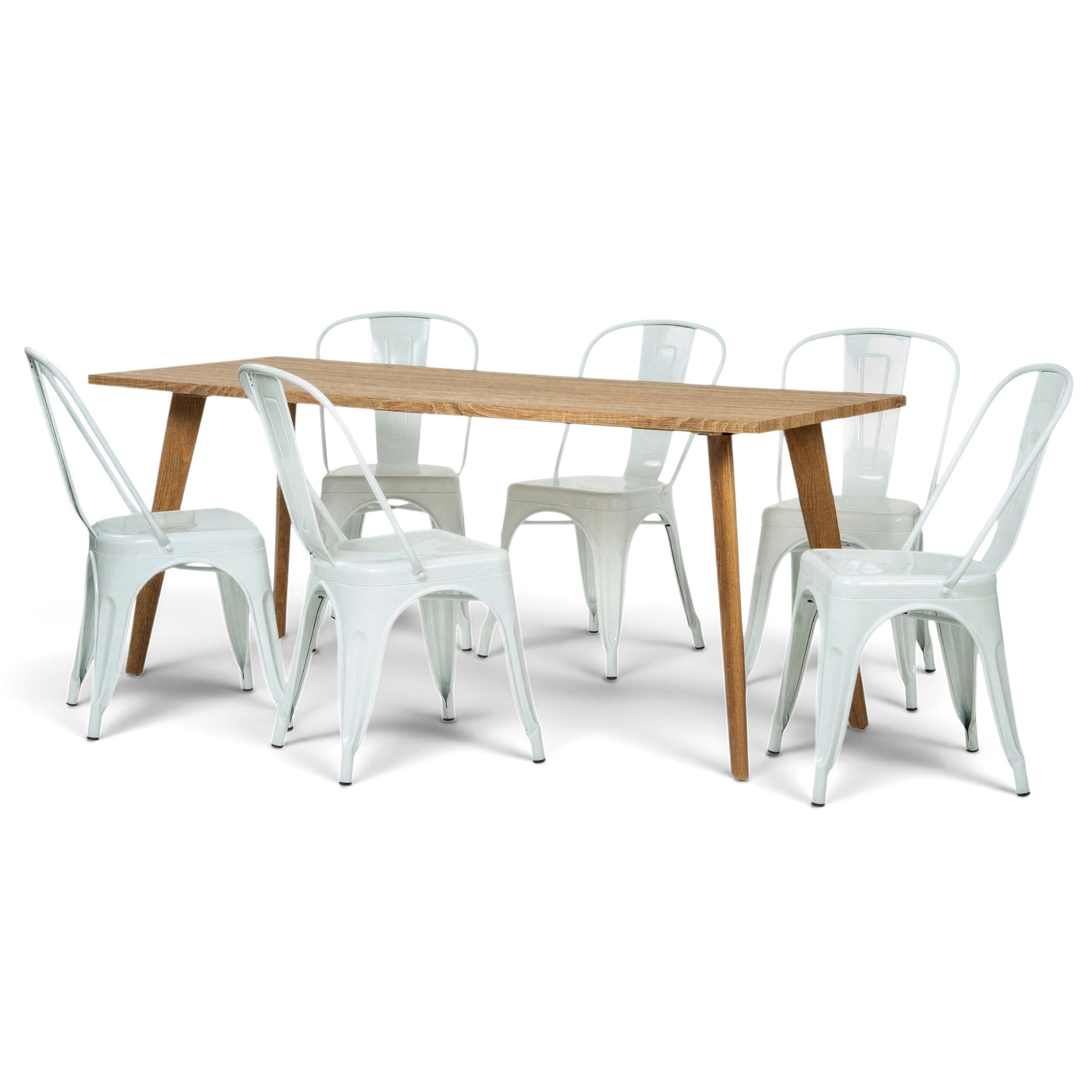 Groupe de repas 'Nordisk Montmartre' - 1 Table & 6 Chaises