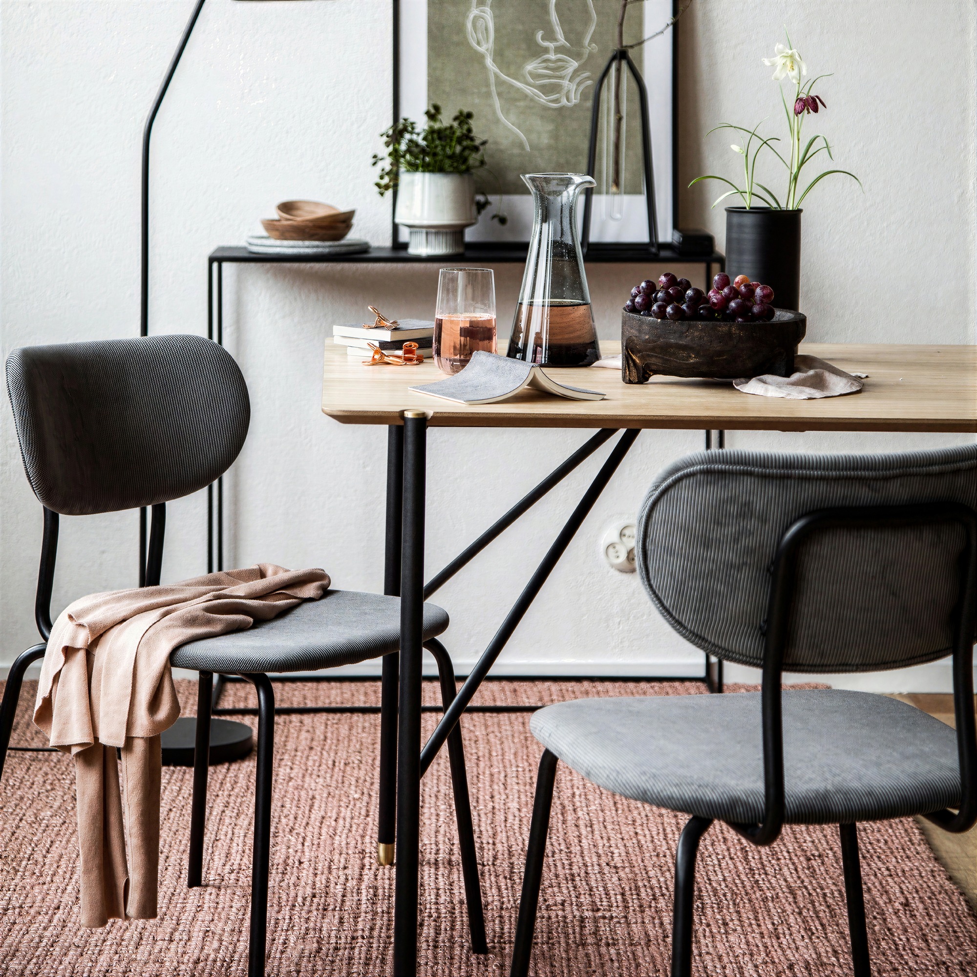 Groupe de repas 'Kungsholmen Hornstull' - 1 Table & 4 Chaises