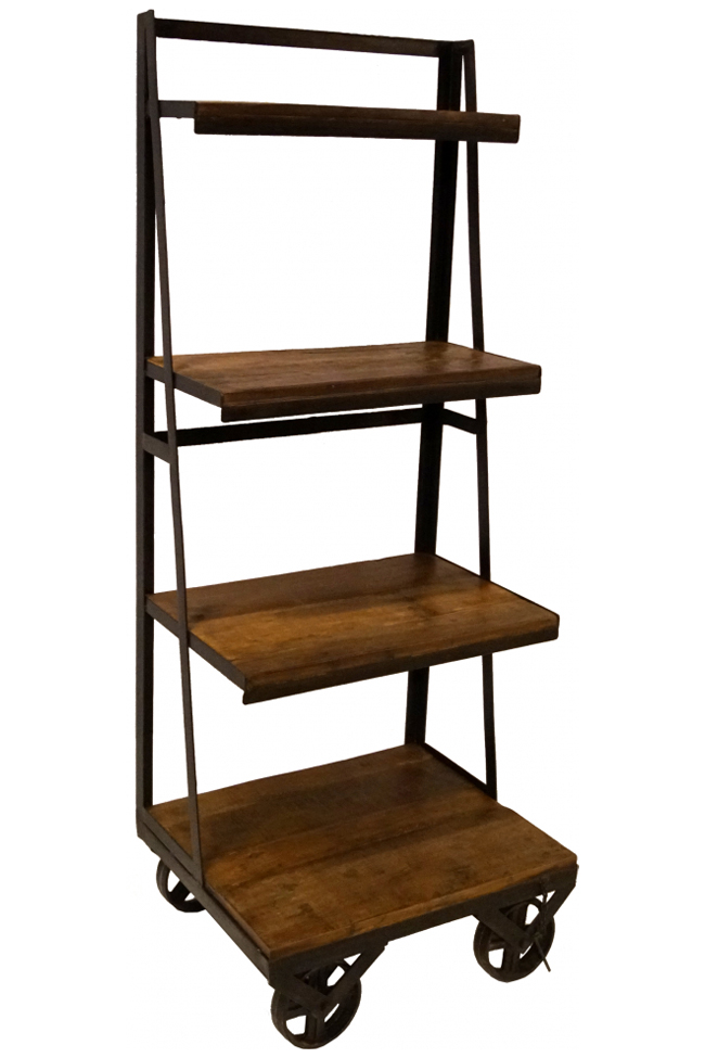 Bibliothèque 'Rustique' - Fer/Bois